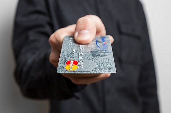 man and credit card